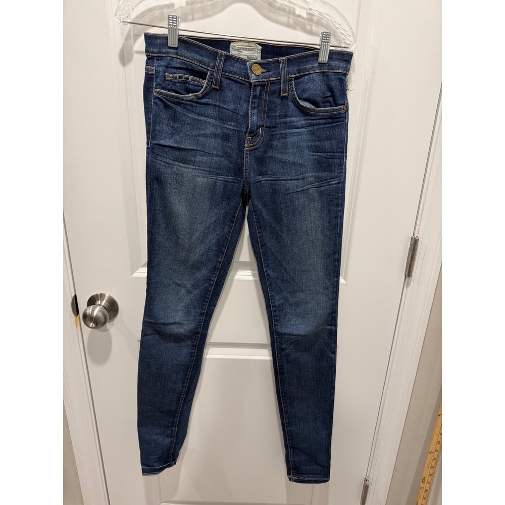 Current/Elliott Womens Skinny Jeans High Waist Dark Wash Blue 26